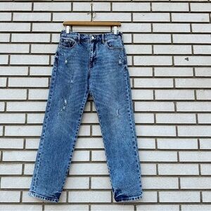 Anthropologie Pilcro Distressed High Waisted Mom Jeans
